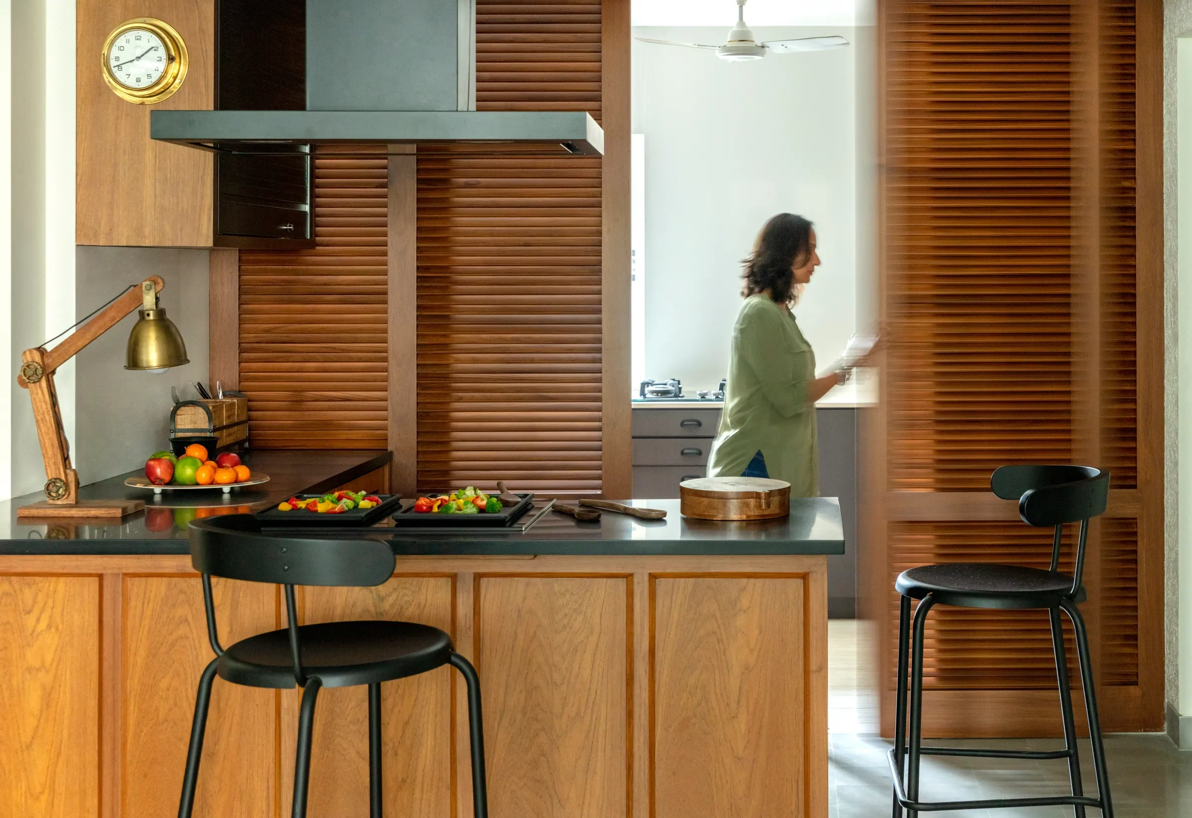 The half-open kitchen at The Deep Dive