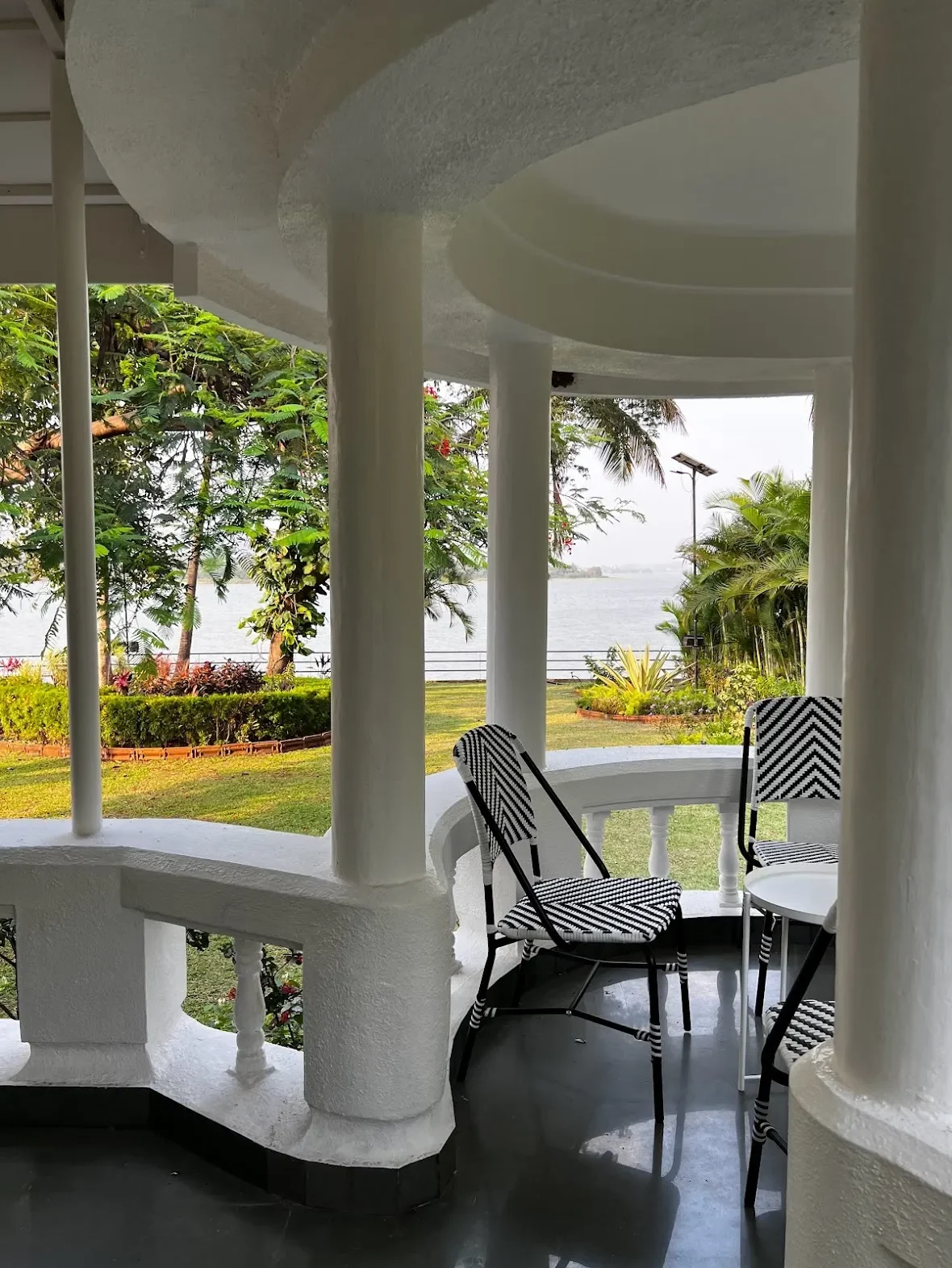 The verandah and the water at the Malkhed house
