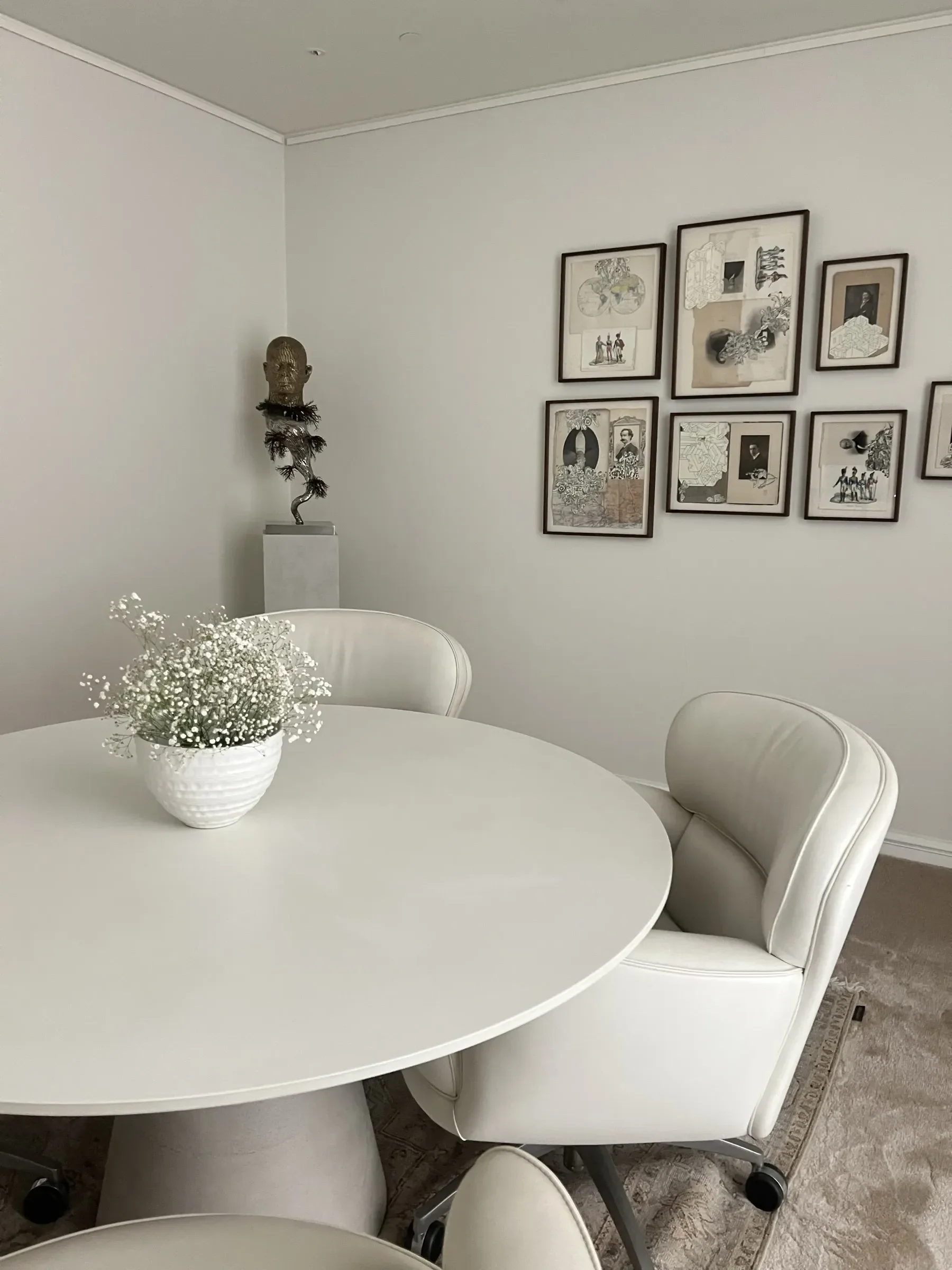 The white meeting room with gallery wall at the RPG office